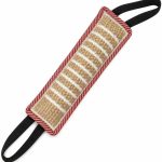 11.8 x 3.15 Inch Jute Bite Pillow Tug Toy for Small & Medium Dogs, Training & Tug of War