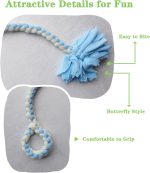 Blue Braided Fleece Tug of War Rope Toy, Soft & Durable, Daily Agility Training for All Dogs - Image 2